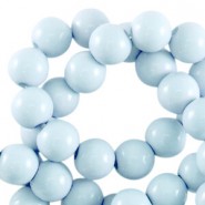 Acrylic beads 6mm round Shiny Icy blue